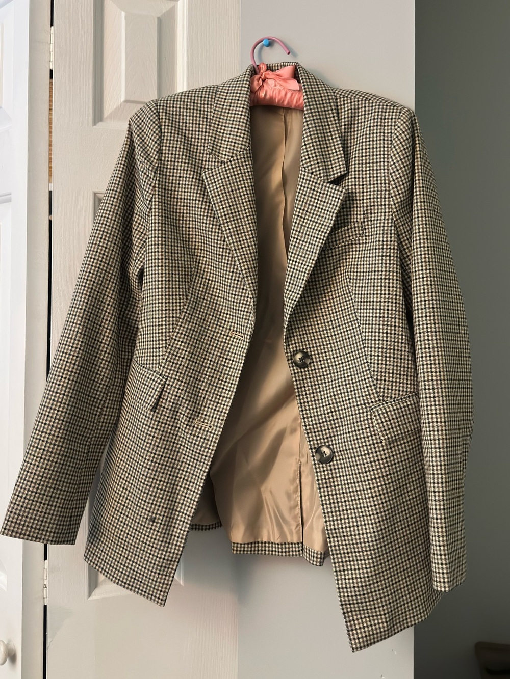 Women's Houndstooth Single-Breasted Blazer